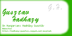gusztav hadhazy business card